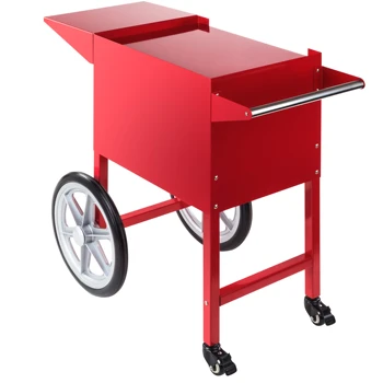 German Quality Standards CE Certified Market Leading Price Mobile Ergonomic Practical Spacious Red Popcorn Maker Cart