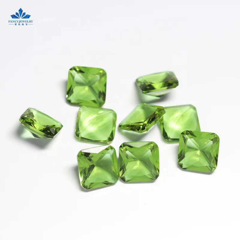 Hot Sell Custom Synthetic Zultanite Color Change Loose Stone 12x12mm Square Shapes Created Diaspore Gemstone for Pendant Jewelry