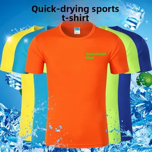 Wholesale 180 Grams Quick-Dry T-Shirt Loose Fit Casual Solid Cultural Marathon Event Workwear Printed Embroidered Logo Knitted
