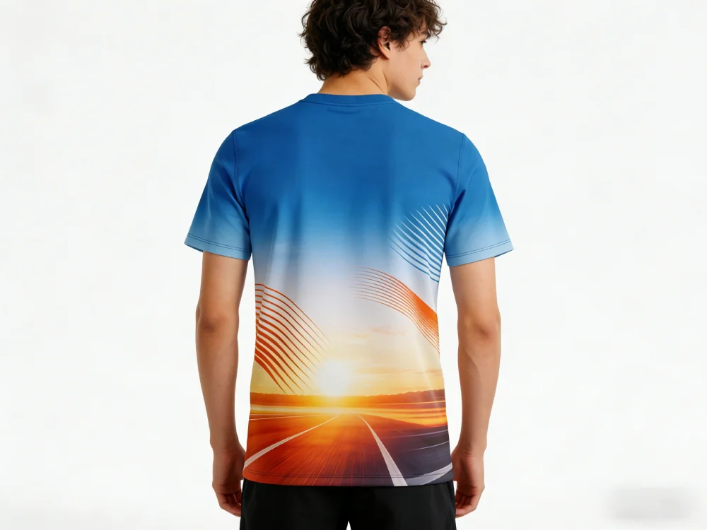 High Performance Knitted Dry Fit Race Shirts 5K 10K Marathon Custom Logo Quick Dry Running T-shirts Sports Wear