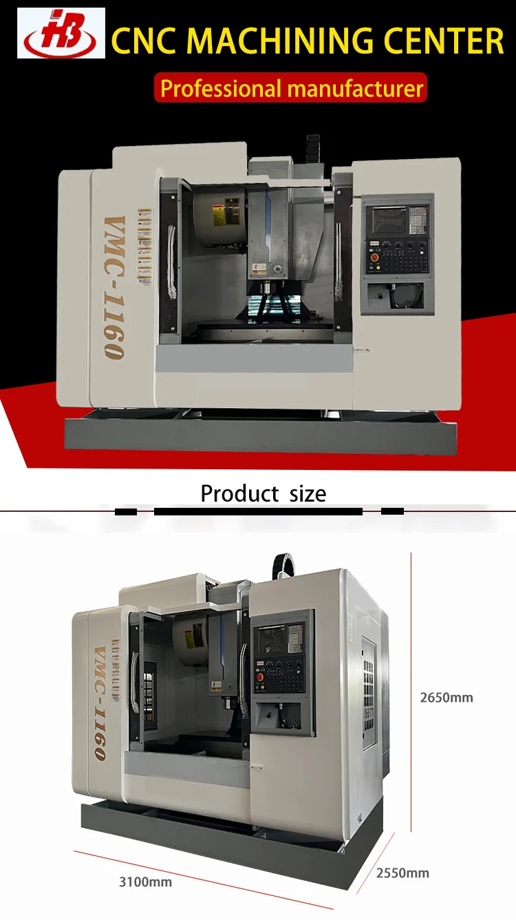 Vertical Machining Center VMC1160 CNC Milling Machine Three Axis Rail ...