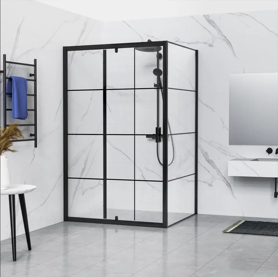 Black Frame Clean Aluminum Simple Shower Room Buy Shower Room,Black