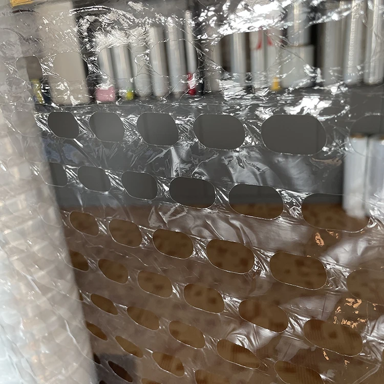 Perforated Breathable Ventilated  Lldpe Pallet Wrap Stretch Film With Hole