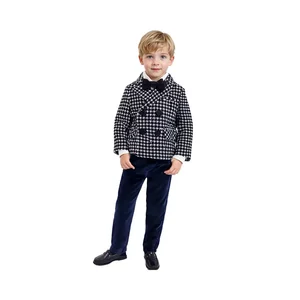 Kids Boys Suit Set Elegant Clothing Winter Sets for Wedding Occasions 2-8 Y Blazer Trouser Sets