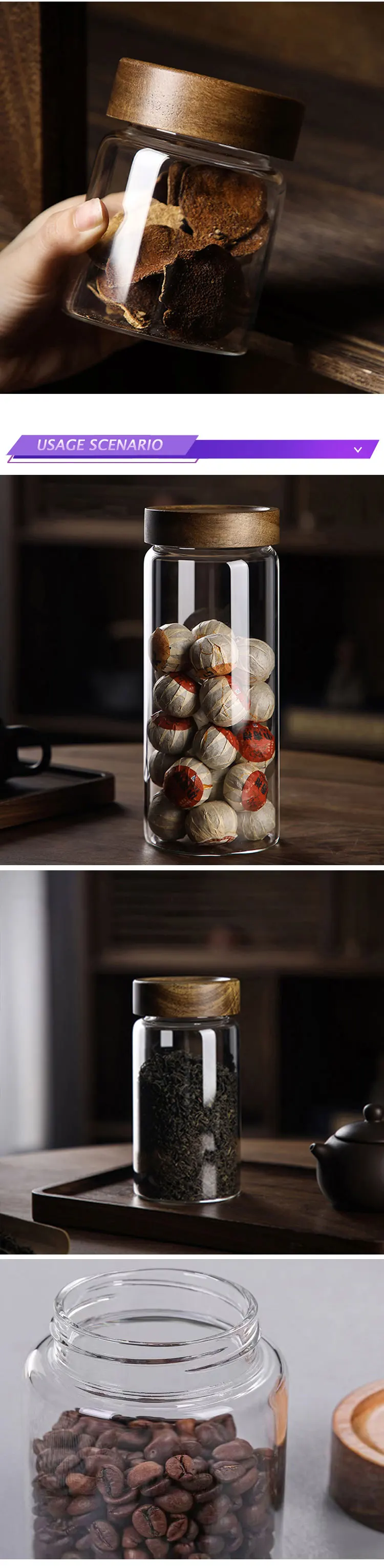 Tyglass Custom Kitchen Storage Glass Mason Jar Airtight Glass Jars For