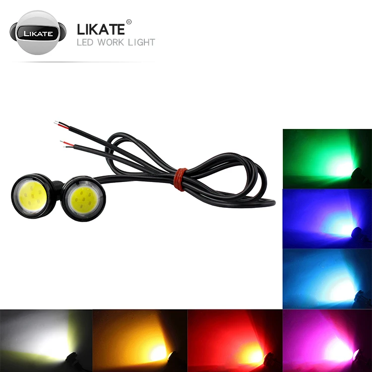 Universal Waterproof Backup Reverse Bulb Daytime Running Lights DC 12v 23mm Car Light LED Eagle Eye