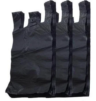 Cheap Factory Wholesale Black Plain Plastic Bag for shopping