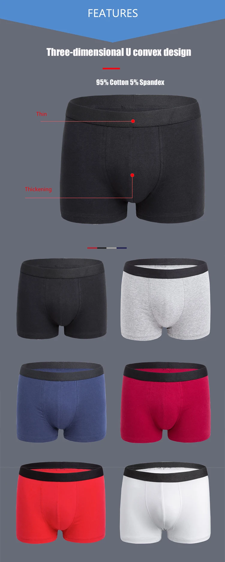 Starwin Oem&odm Wholesale Boys Modal Comfortable Shorts U Convex Man ...