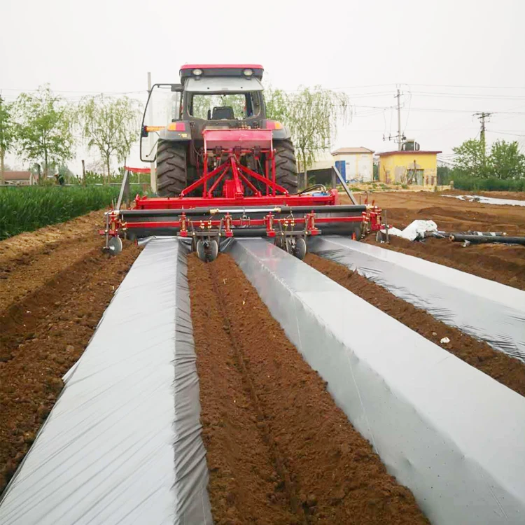 Agriculture Machine with Cultivator Ridger and Plastic Mulch Layering Applicaror Machine