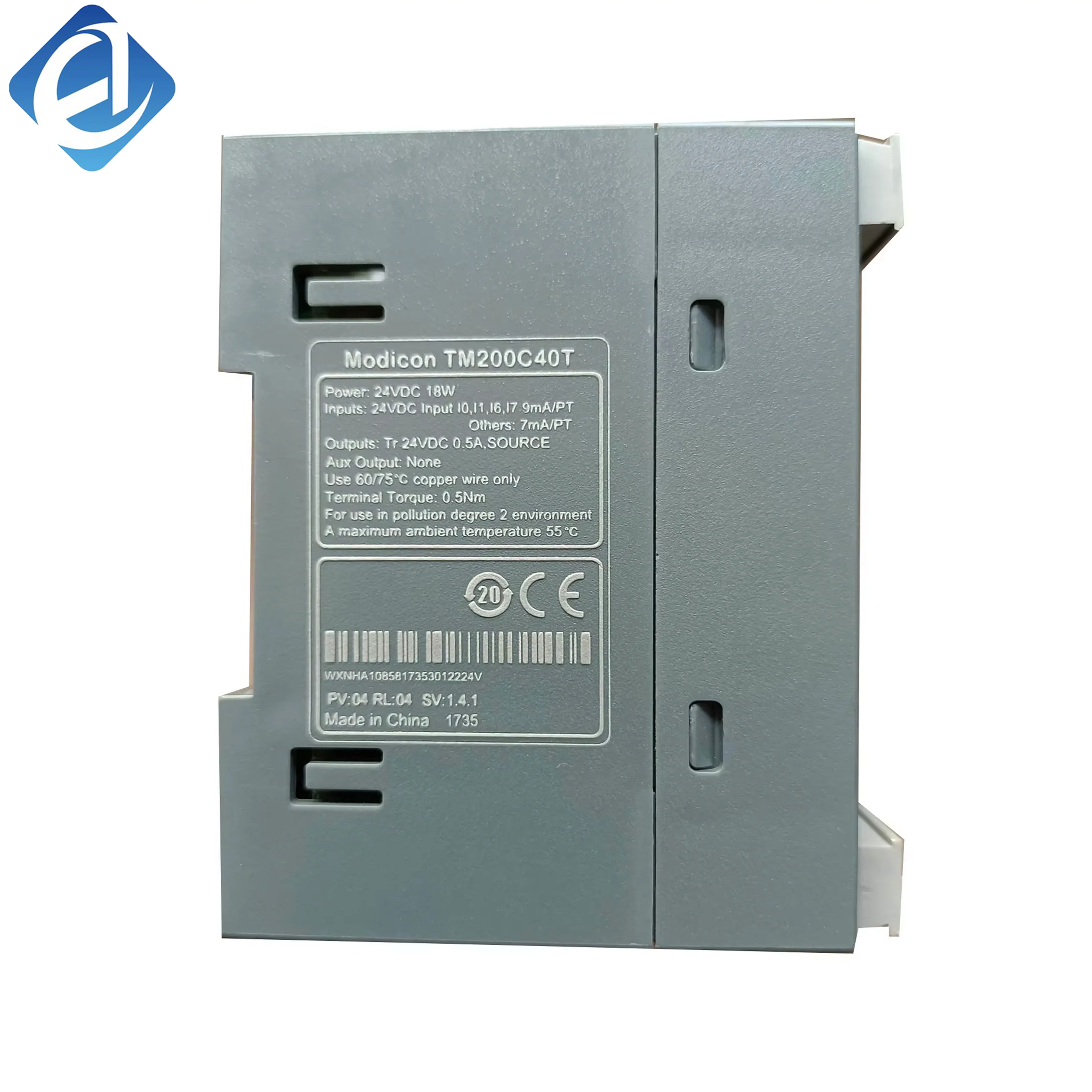 New Original TM200C40T Modicon TM200 PLC. 40 transistor I/O points, high-speed pulse output, stable logic control, abundant communication functions, convenient wiring and expansion, ideal for automated machinery