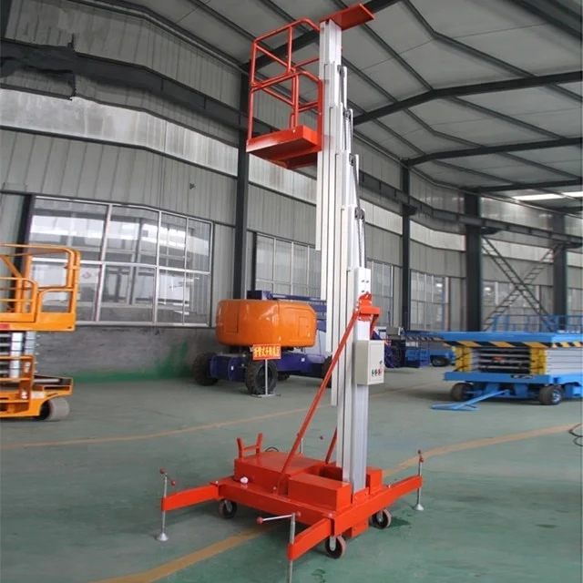 Safe Option Remote Controller Thickened Aluminium Alloy Telescopic Lifting 6 Meter Vertical Lifts Platform Aerial Working Lift