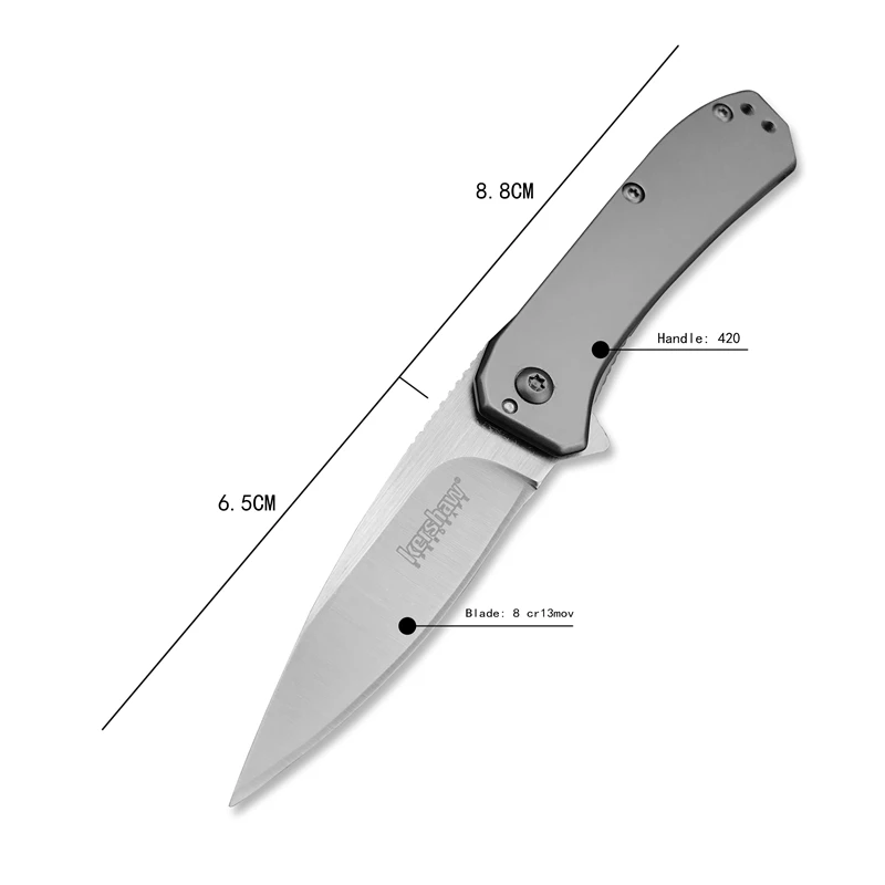 Kershaw Amplitude 3870 All Steel Folding Pocket Knife Camping Edc