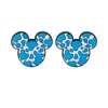 Mouse head bead Sky Blue SA324