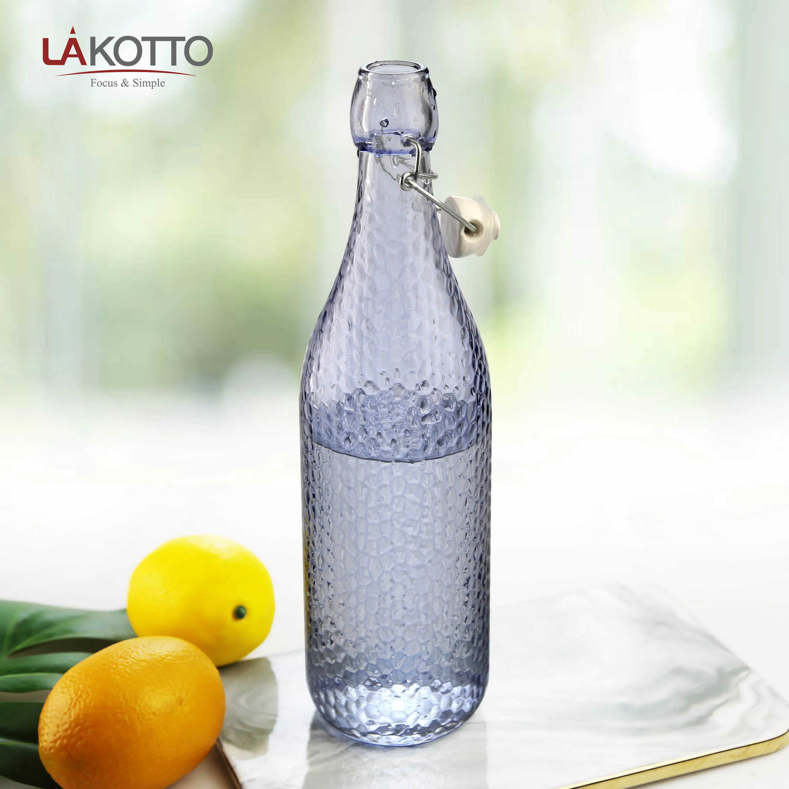 Blue Colored Custom Bottles Glass Wine Glass Bottle With Lid With Swing Top With Fliptop Buy