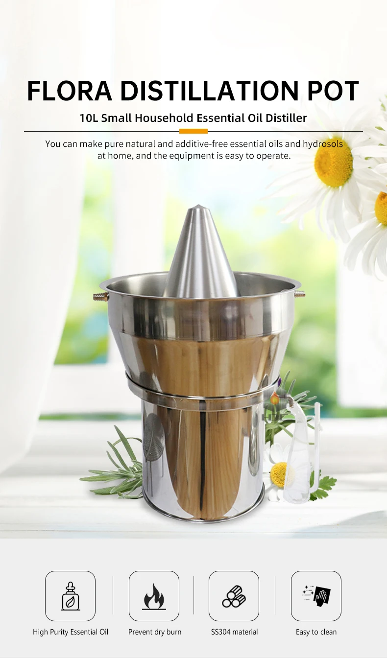 10l Betel Leaf Oil Extraction Ginseng Essential Oil Steam Distillation