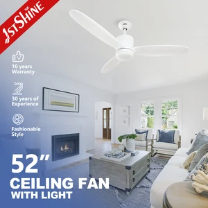 1stshine Ceiling Fan Electric Wooden Blade Three Color LED Lighting Ceiling Fan