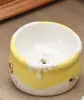 Large bee jar-lemon yellow