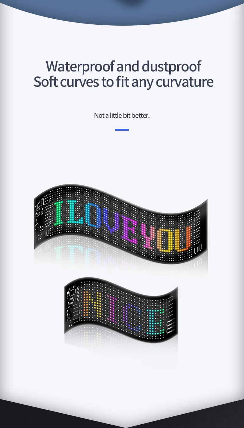 Hot Sale Flexible Car Window LED Digital Display Screen Multi-function Programmable Advertising Decorative Board Matrix Panel