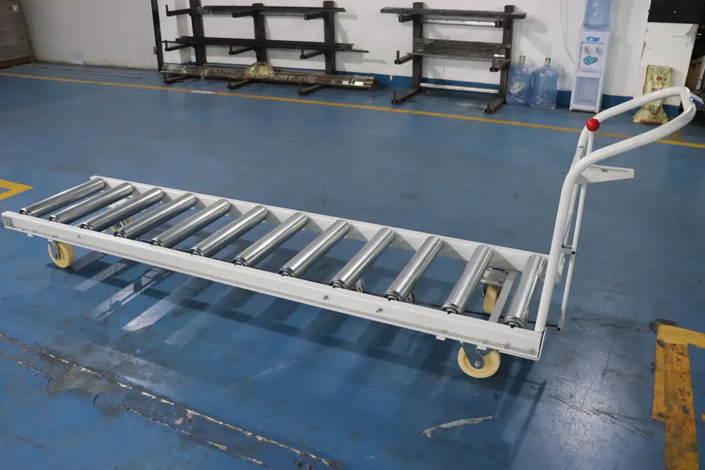 Hongrui Manual Straight Roller Plank Transfer Trolley Wheelbarrow