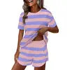 Purple Pink Wide Striped