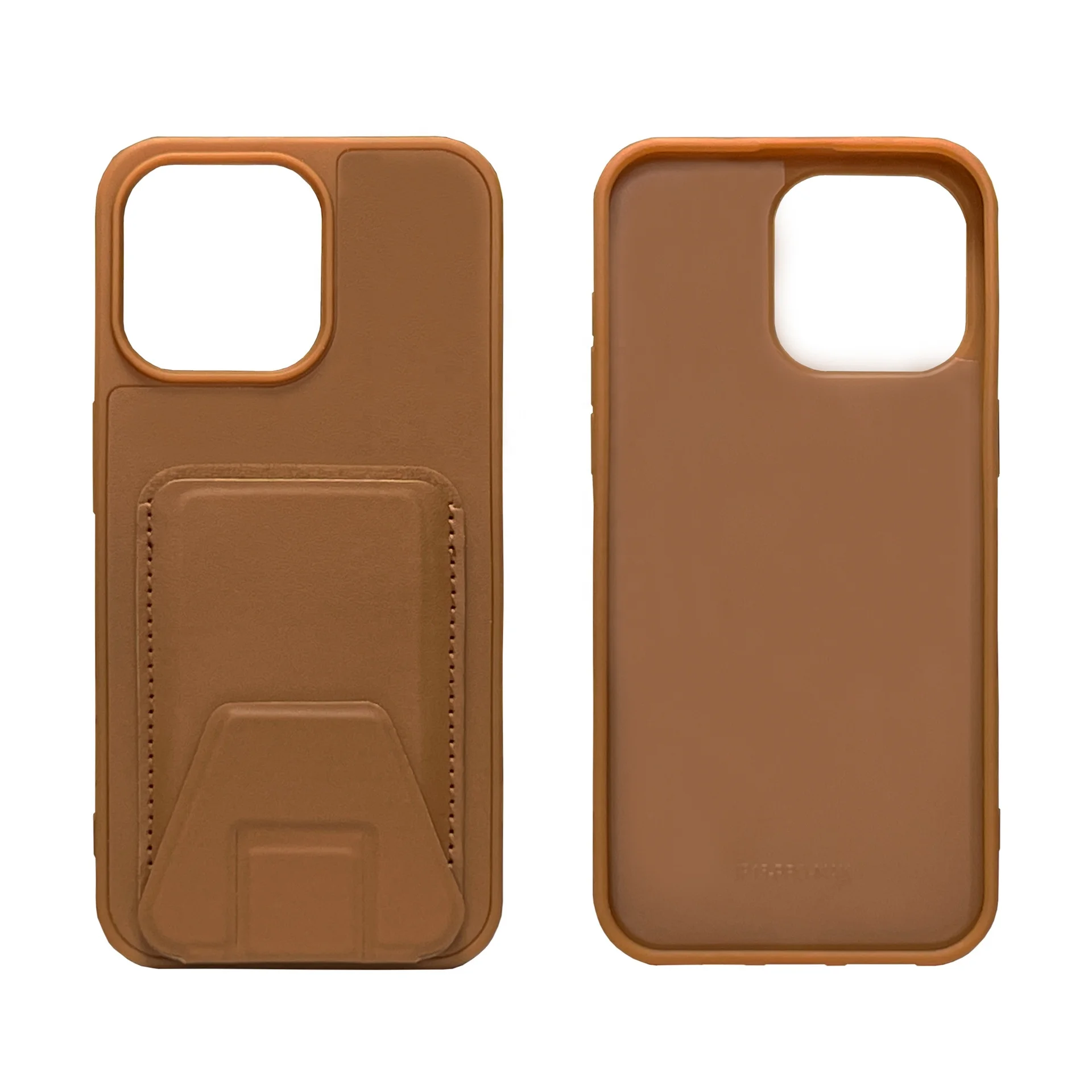 Creative Leather Invisible Stand Phone Case For Iphone 16 15 14 13 12 11 Plus Pro Max Slim Wallet Cases With Credit Card Holder