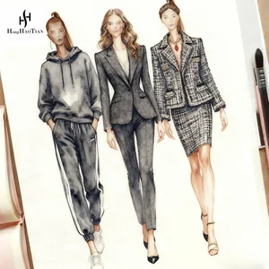 OEM ODM High Quality Wholesale Custom Women's Floor-Length Casual Dresses Plain Dyed Natural Worsted Fabric Manufacturers