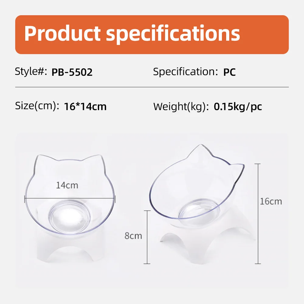 Wide Dish Non Slip Elevated Cat Food Bowls with Raised Stand for Puppy - product detail 7