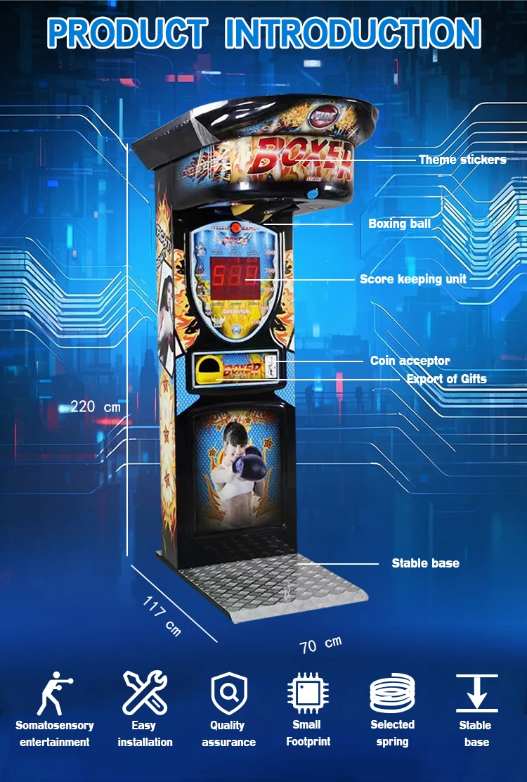 Coin Operated Boxing Machine Fighting Games Ultimate Big Punch Game Machine Out Tickets/ Drinks Amusement Equipment 30% Deposit manufacture