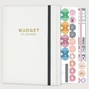 New Arrival Budget Planner A5 Cash Organizer Pu Leather Hardcover Notebook Diary Journal Undated  Weekly Financial tracker