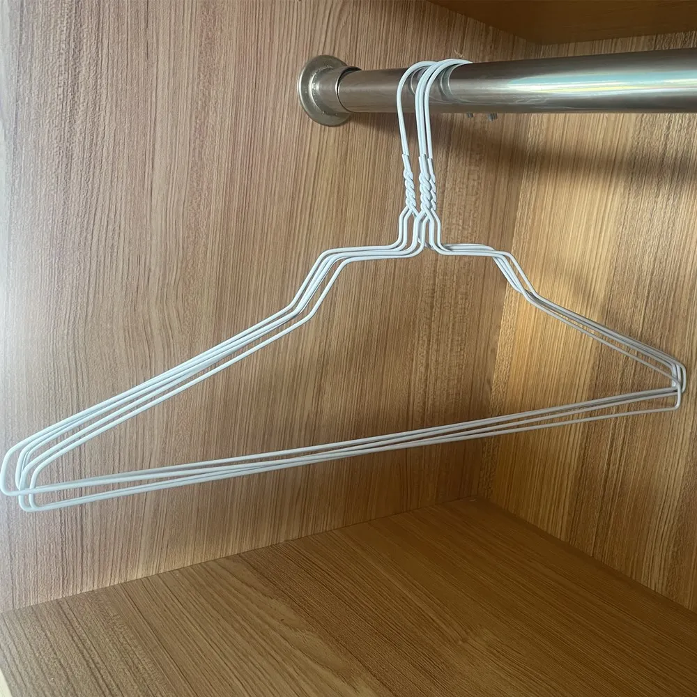 Metal Shirt Hangers - 18 Length/ 14.5 Gauge - 500/Box - White