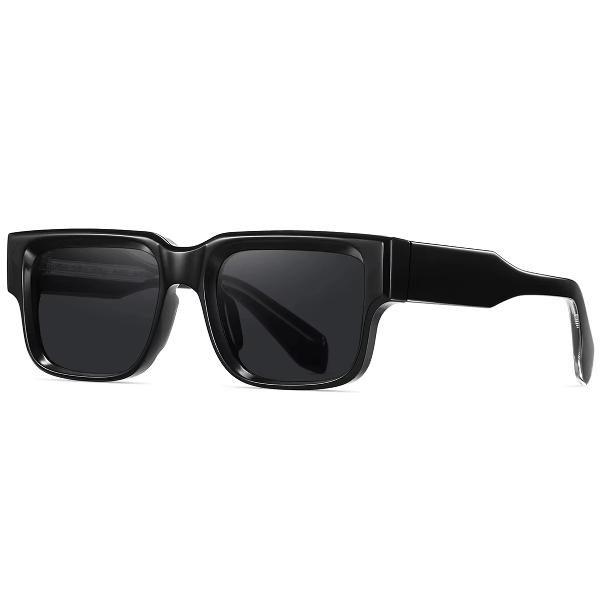 Lunettes de soleil carrées pour hommes, monture épaisse, polarisées, protection UV, en plastique, taille 2026._voghion.com