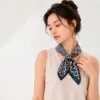 Blue and white plaid-6868cm