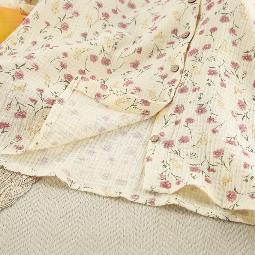 2026 Pure Cotton Pajamas Women's Spring and Summer Long Sleeves and Trousers — detail