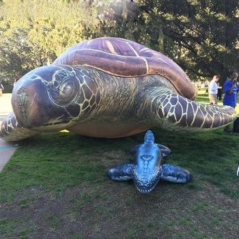 Hanging Aquarium Giant Inflatable Sea Turtle With LED Lights For Ocean Events Inflatable Sea Animals Simulation