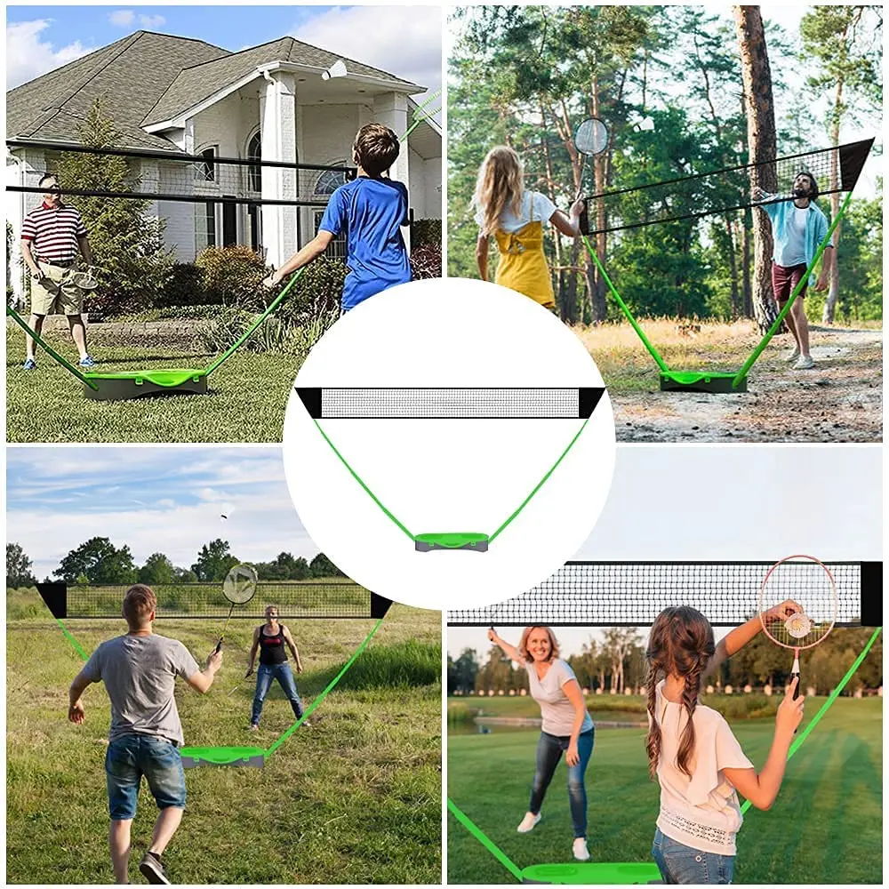 Portable Badminton Net Set Outdoor Indoor Adjustable Badminton Net With