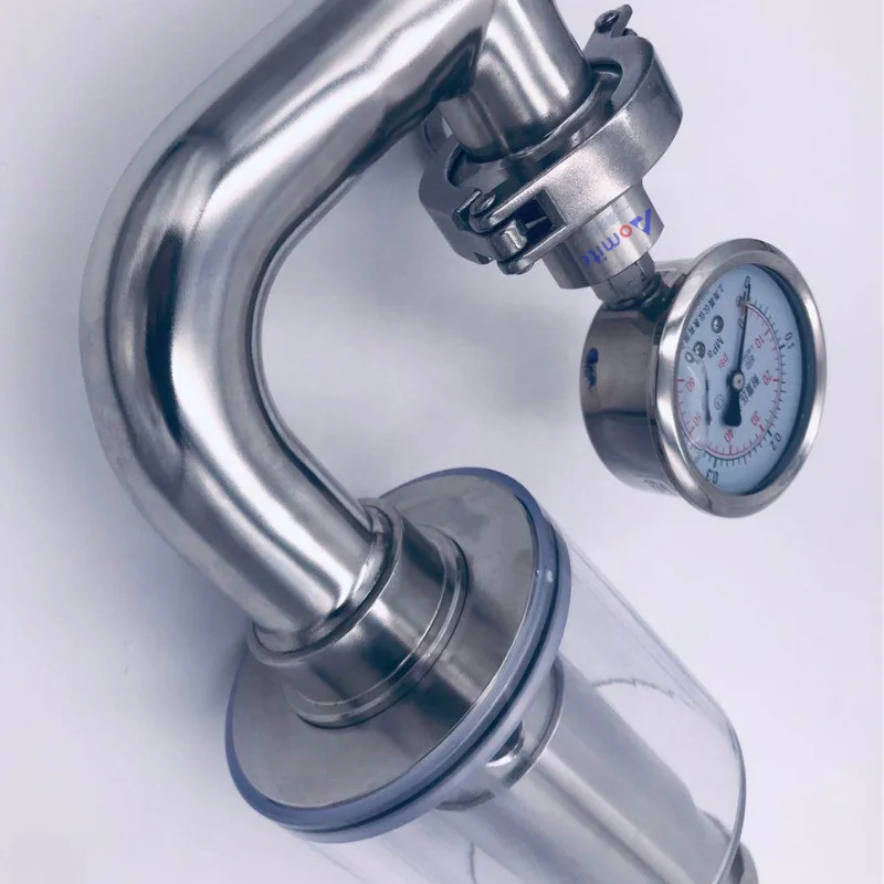 ТК, клапан для отжима с манометром, оборудование для брожения пива, трехзажимной клапан, 100 л 0,2-2,2 бар AISI304