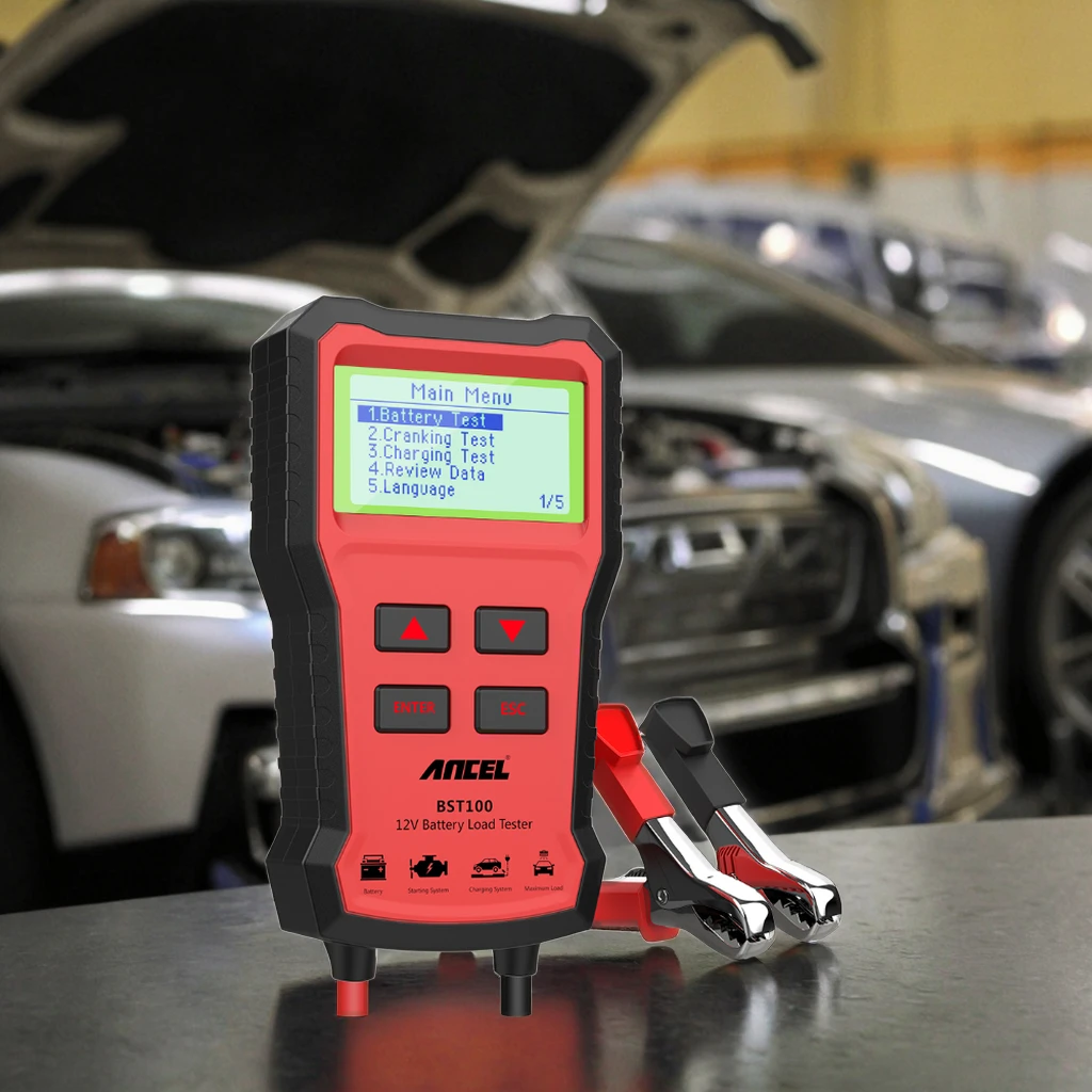 Testador de bateria digital ANCEL BST100 12V para carro, 100-2000 CCA, carga, partida, alternador, ferramentas de diagnóstico - Armazém da UE_voghion.com