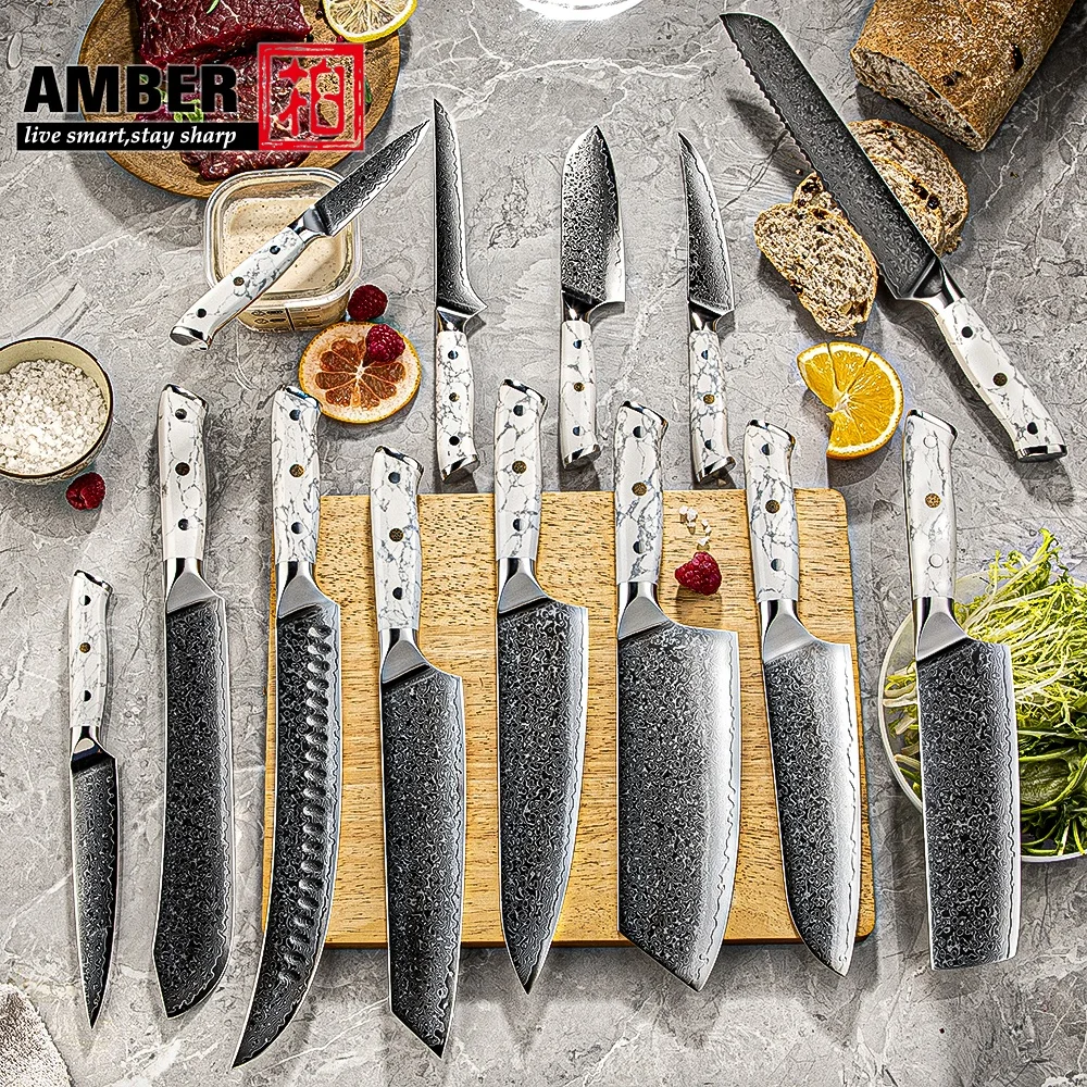 7inch 67 Layers Damascus Steel Cooking Meat Vegetable Bunka Chopping Chef  Chinese Cutting Cleaver Knife Kitchen Knife