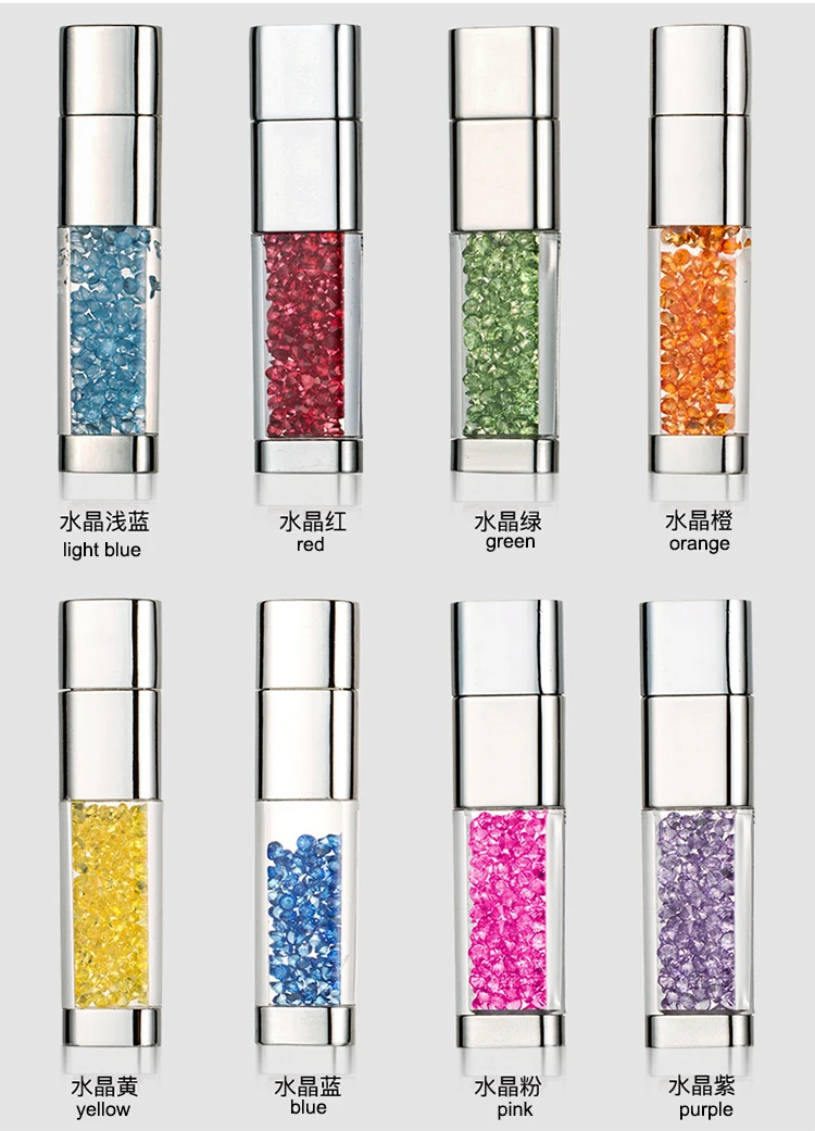 Memoria Usb OEM标志彩色水晶16GB u盘为企业礼品创意