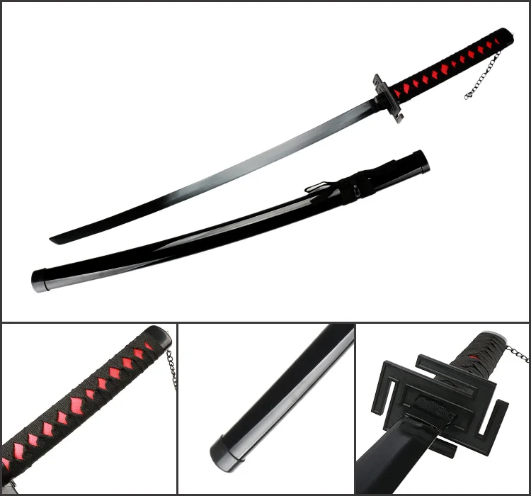 Kurosaki Ichigo Japanese Katana Wood Swords Anime Cosplay Weapon Bleach