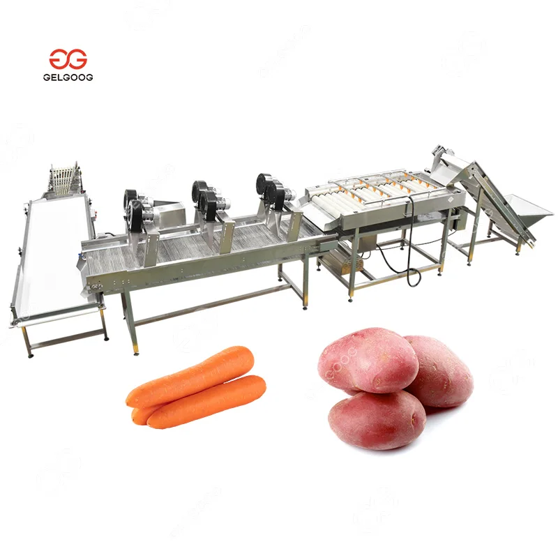 Full Automatic Potato Washing Cleaning Slicing Sugar Beets Peeling Machine for Potato