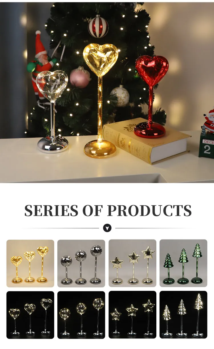 High-value creativity ingenious design Christmas crystal amazing tree shaped decoration lights with tall pole factory