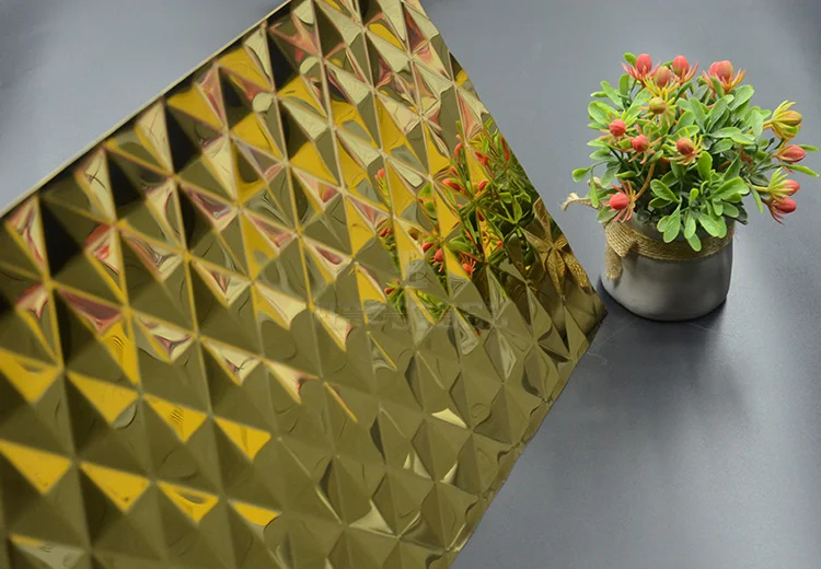 Foshan Factory 304 3D Design Water Ripple Hammer Panel Embossed Stainless Steel Metal Sheets for Wall Panel
