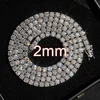 2mm White Gold Tennis Chains