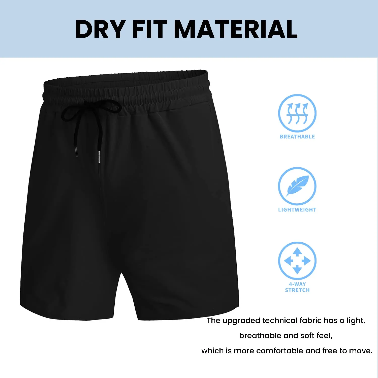 Hot Summer Muscle Training Running Shorts Solid Printing Workout Gym Shorts Men with Pocket867_voghion.com