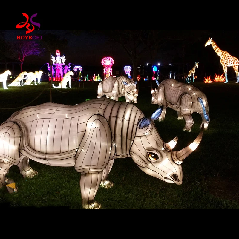 動物ランタン アウトドア用ゾーウテーマパーク装飾用マルチカラー