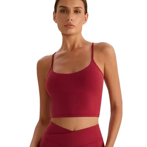 Women's Sports Bra Top for Gym Tank Top with Built-in Bra Pads for Yoga Exercise Tank Top