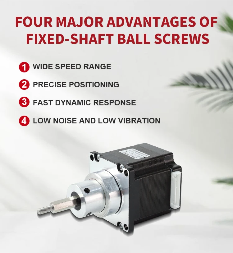 product hanpose nema 23 57 fixed axis screw stepper motor 57hf56 t104 20 56mm 28a 31v linear telescopic push rod micro stepper motor-3