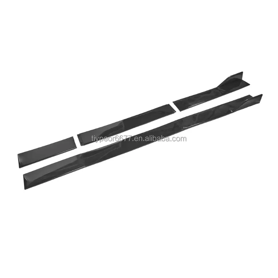 product tiypeor cheap wholesale universal side skirt extension rocker panel splitters lip car auto tuning glossy black side skirts-4