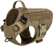 Custom heavy duty tactical dog training harness no pull adjustable tactical dog harness vest